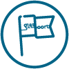 Vlag met logo Glaspoort icon